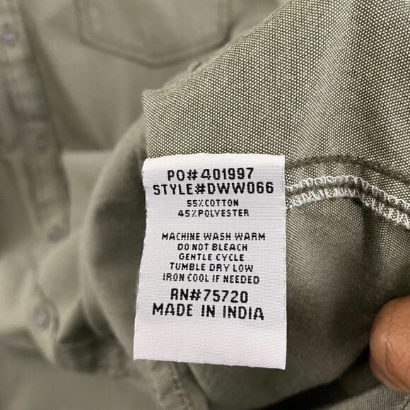 Depart West Shirt Men XL Olive Casual Short Sleeve Button Down - Picture 7 of 12